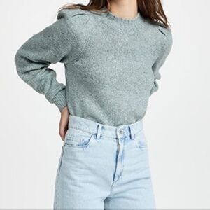 Faherty Women's Crew Neck Sweater in Light Gray